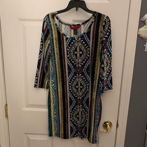 Hot Kiss Patterned Dress M